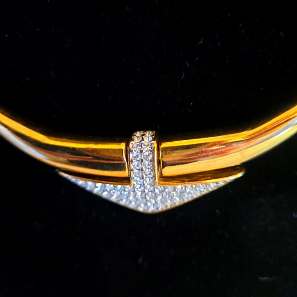 Givenchy Gold And Rhinestone Statement Necklace - image 3